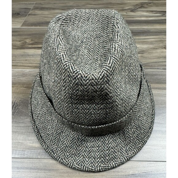 Men's Burberrys Tweed Fedora Bucket Hat 100% Wool  Size 7 1/8 - Picture 8 of 11
